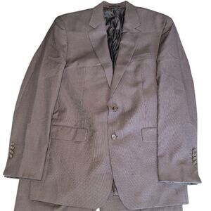 Ralph Lauren Wool Suit Jacket Gray Pinstripe 42L